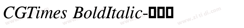 CGTimes BoldItalic字体转换